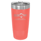 Laser etched coral 20 oz vacuum insulated tumbler with 'Grow What Your Father Gave You' design