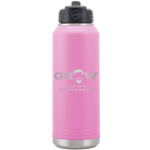 Laser etched light purple 32 oz vacuum insulated water bottle with 'Grow What Your Father Gave You' design