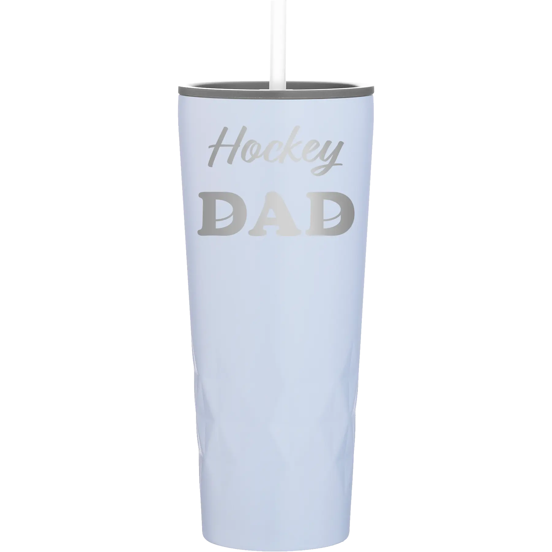 Laser etched landfall 20 oz vacuum insulated tumbler with 'Hockey Dad2' design
