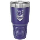 Laser etched purple 30 oz vacuum insulated tumbler with 'Papa Beard' design