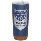 Laser etched constellation 20 oz vacuum insulated tumbler with 'Papa Beard' design