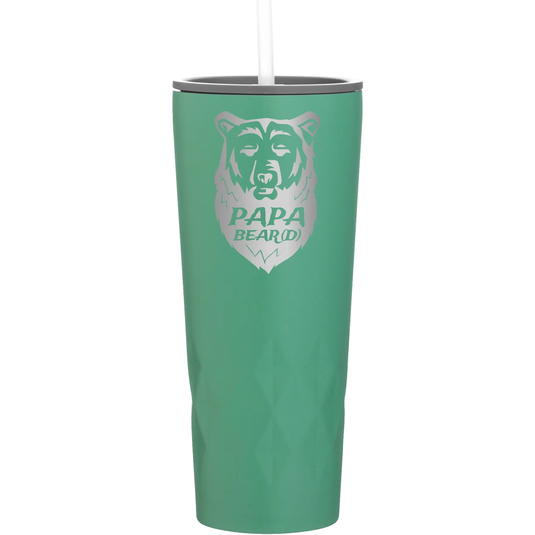 Laser etched forage 20 oz vacuum insulated tumbler with 'Papa Beard' design