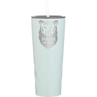 Laser etched meadow 20 oz vacuum insulated tumbler with 'Papa Beard' design
