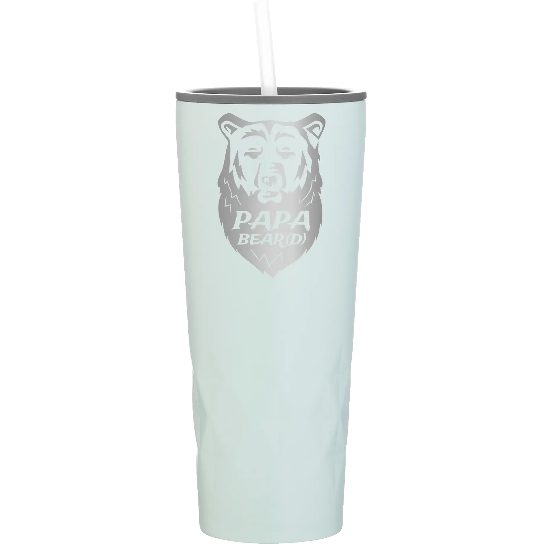 Laser etched meadow 20 oz vacuum insulated tumbler with 'Papa Beard' design