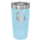 Laser etched light blue 20 oz vacuum insulated tumbler with 'Weirdo with a Beardo' design