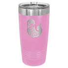 Laser etched light purple 20 oz vacuum insulated tumbler with 'Weirdo with a Beardo' design