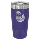Laser etched purple 20 oz vacuum insulated tumbler with 'Weirdo with a Beardo' design