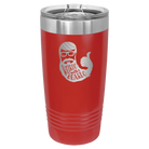 Laser etched red 20 oz vacuum insulated tumbler with 'Weirdo with a Beardo' design