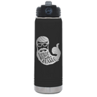 Laser etched black 20 oz vacuum insulated water bottle with 'Weirdo with a Beardo' design