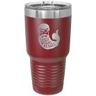 Laser etched maroon 30 oz vacuum insulated tumbler with 'Weirdo with a Beardo' design