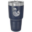 Laser etched navy 30 oz vacuum insulated tumbler with 'Weirdo with a Beardo' design