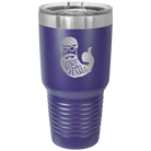 Laser etched purple 30 oz vacuum insulated tumbler with 'Weirdo with a Beardo' design