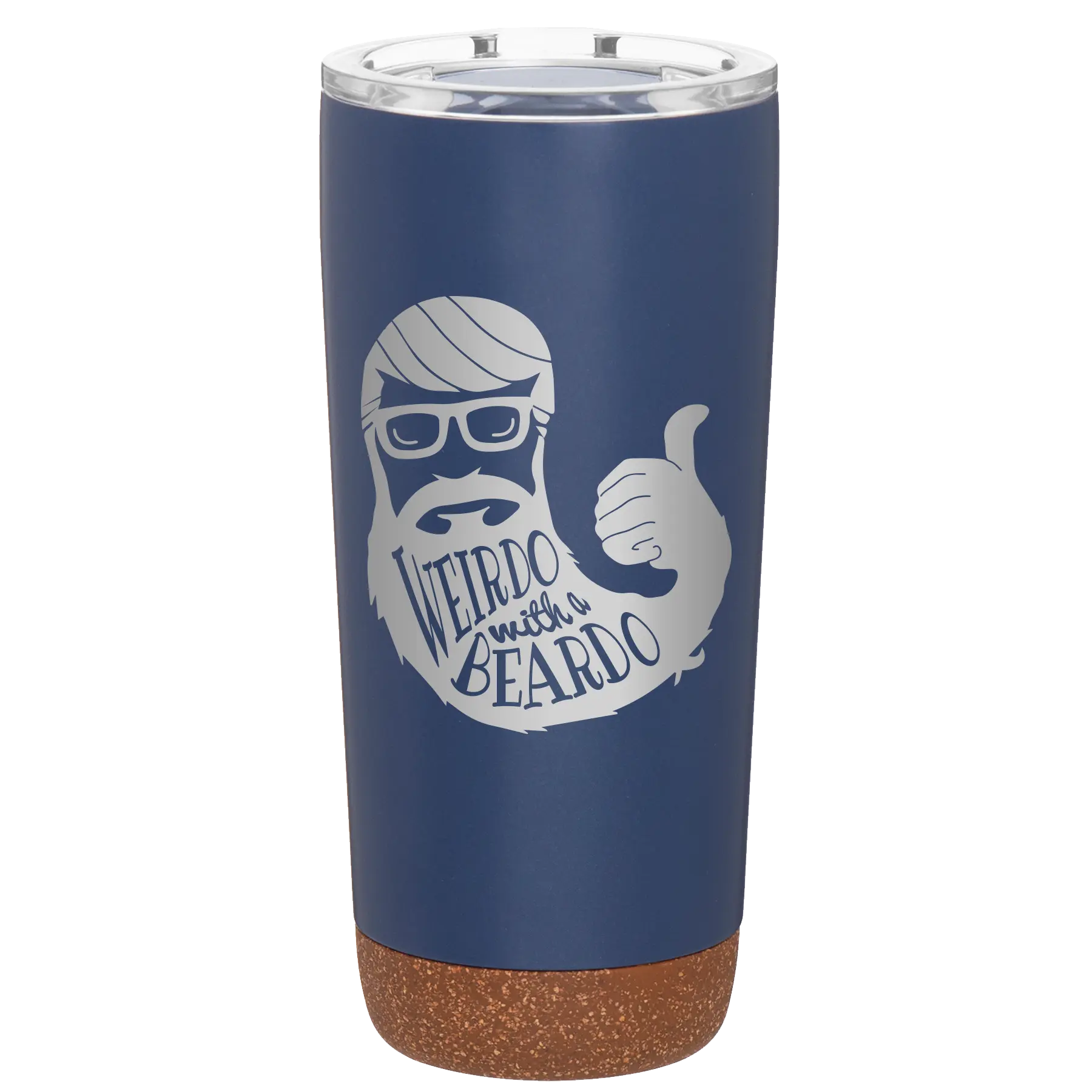 Laser etched constellation 20 oz vacuum insulated tumbler with 'Weirdo with a Beardo' design