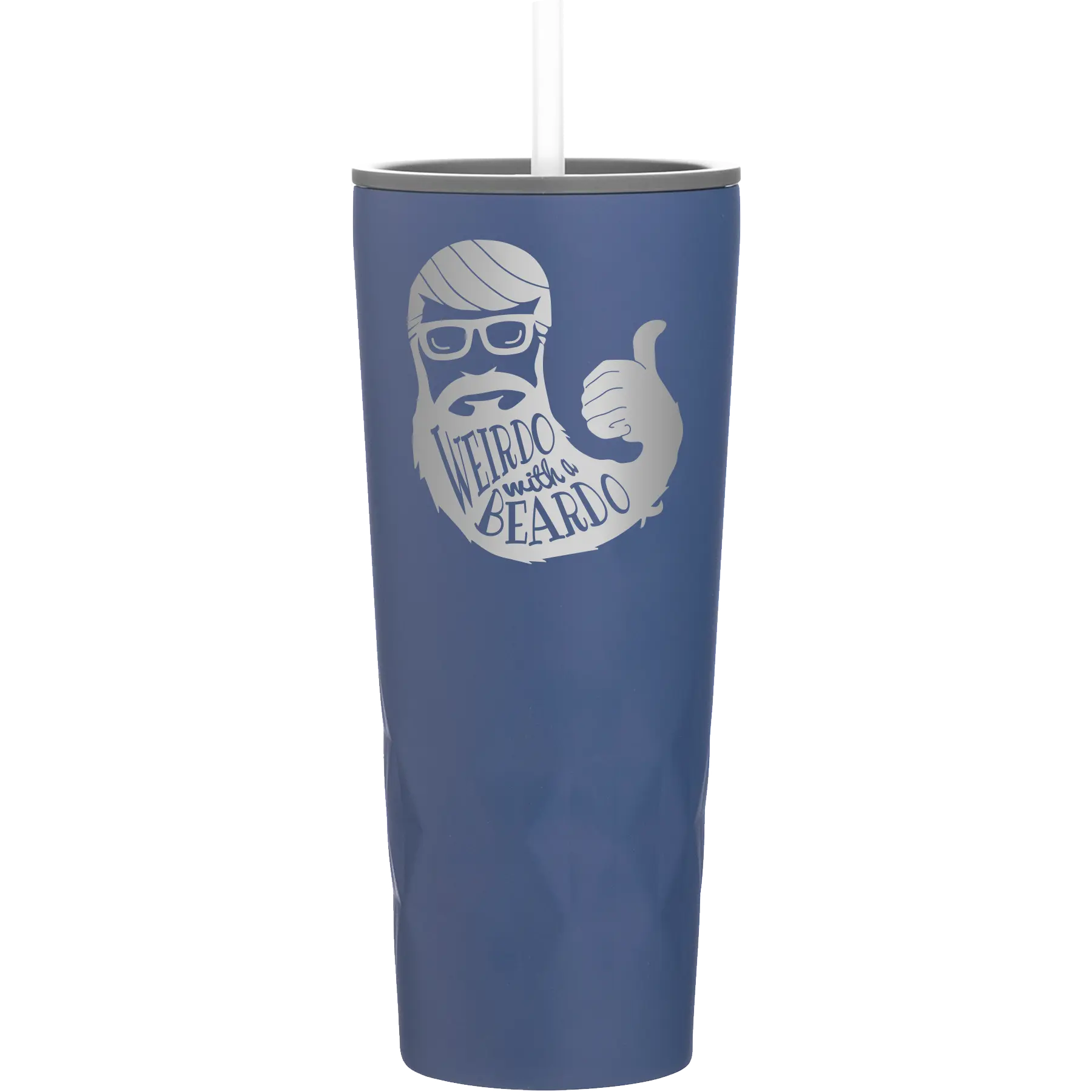 Laser etched constellation 20 oz vacuum insulated tumbler with 'Weirdo with a Beardo' design