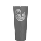 Laser etched slate 20 oz vacuum insulated tumbler with 'Weirdo with a Beardo' design