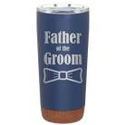 Laser etched constellation 20 oz vacuum insulated tumbler with 'Father of the Groom' design