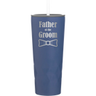 Laser etched constellation 20 oz vacuum insulated tumbler with 'Father of the Groom' design