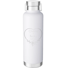 Personalized white 24 oz vacuum insulated water bottle with 'Name and Date2' design