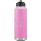 Personalized light purple 32 oz vacuum insulated water bottle with 'Name and Date2' design
