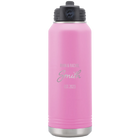 Personalized light purple 32 oz vacuum insulated water bottle with 'Name Name Last Name est' design