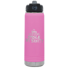 Laser etched light purple 20 oz vacuum insulated water bottle with 'The Tiny Humans Stole My Sanity' design
