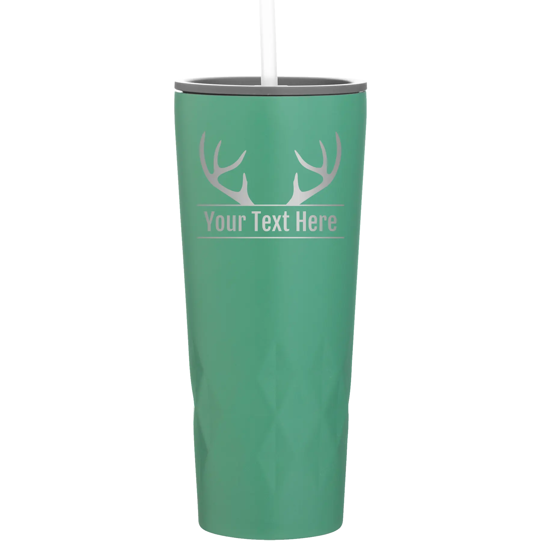 Personalized forage 20 oz vacuum insulated tumbler with 'Antler2' design