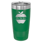 Personalized green 20 oz vacuum insulated tumbler with 'Apple' design