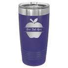 Personalized purple 20 oz vacuum insulated tumbler with 'Apple' design