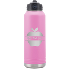 Personalized light purple 32 oz vacuum insulated water bottle with 'Apple' design