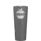 Personalized slate 20 oz vacuum insulated tumbler with 'Apple' design