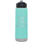 Personalized teal 20 oz vacuum insulated water bottle with 'Baseball and Glove' design
