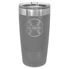 Personalized dark gray 20 oz vacuum insulated tumbler with 'Baseball' design
