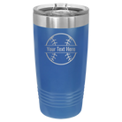 Personalized royal blue 20 oz vacuum insulated tumbler with 'Baseball' design