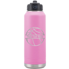 Personalized light purple 32 oz vacuum insulated water bottle with 'Basketball' design