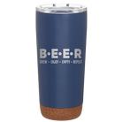 Laser etched constellation 20 oz vacuum insulated tumbler with 'Brew Enjoy Empty Repeat' design
