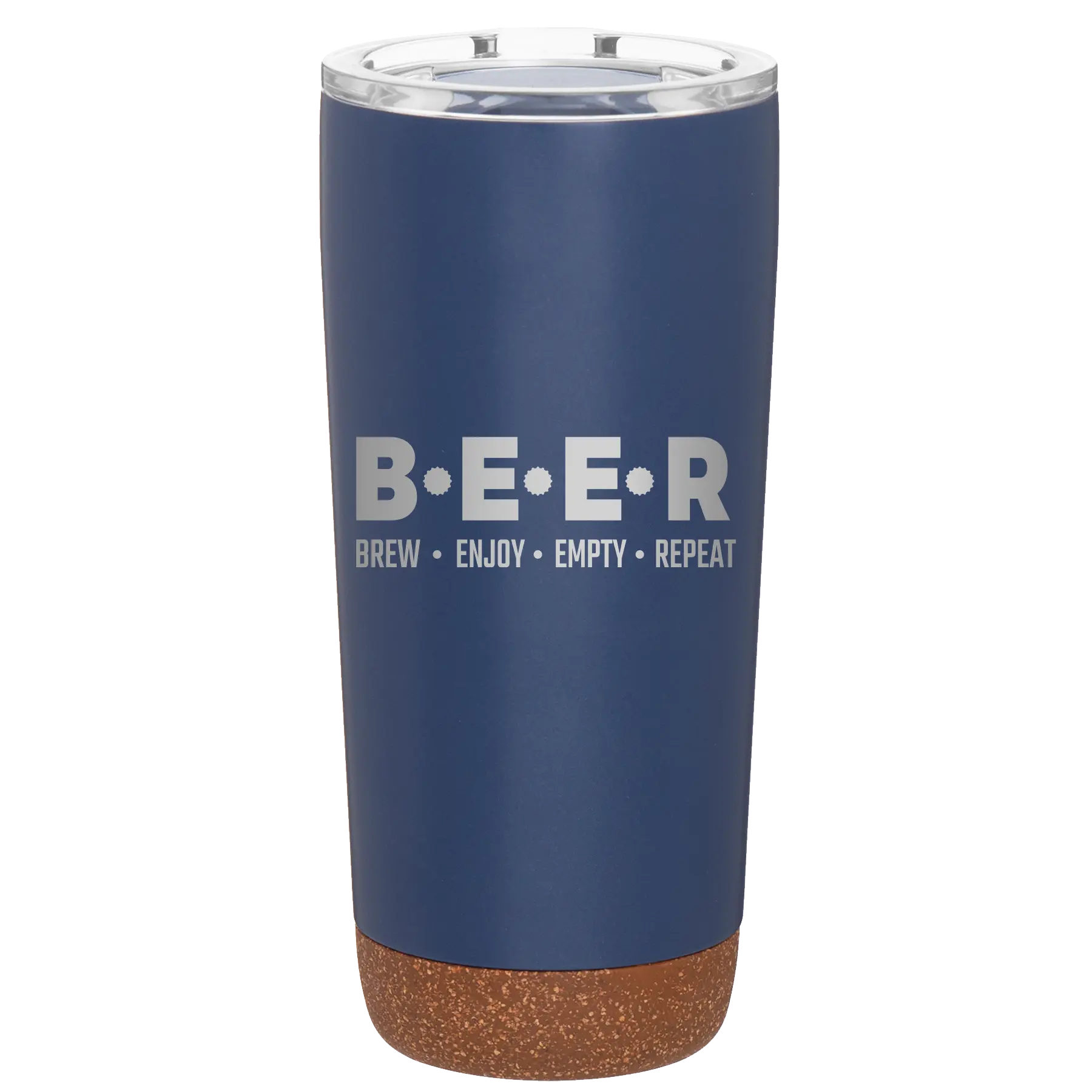 Laser etched constellation 20 oz vacuum insulated tumbler with 'Brew Enjoy Empty Repeat' design
