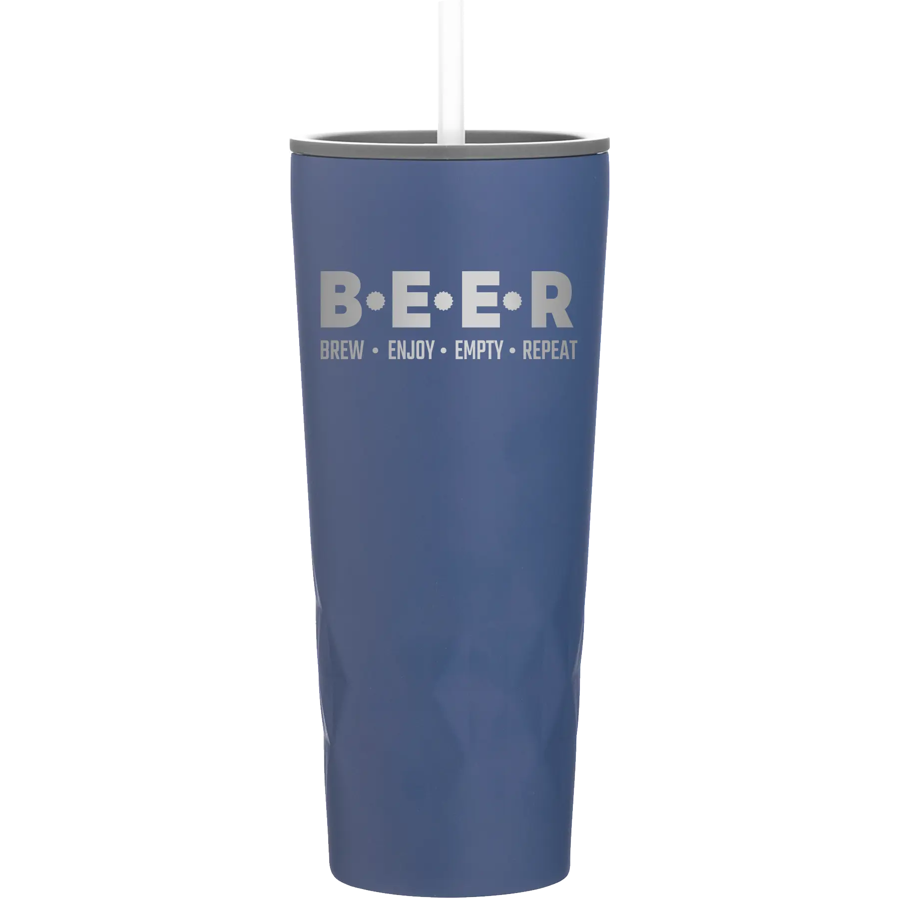 Laser etched constellation 20 oz vacuum insulated tumbler with 'Brew Enjoy Empty Repeat' design