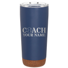 Personalized constellation 20 oz vacuum insulated tumbler with 'Coach Baseball' design