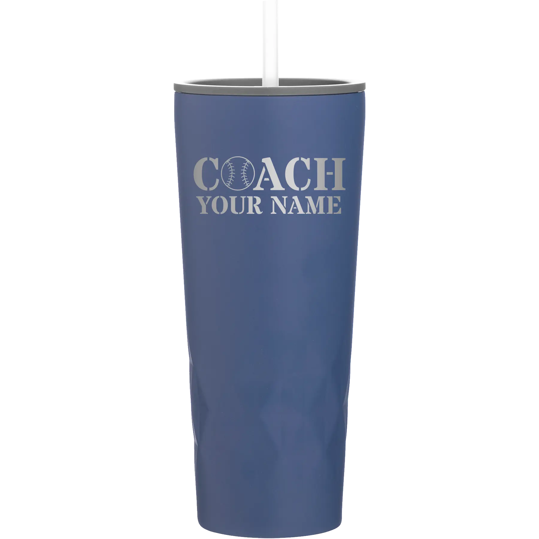 Personalized constellation 20 oz vacuum insulated tumbler with 'Coach Baseball' design