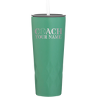 Personalized forage 20 oz vacuum insulated tumbler with 'Coach Baseball' design
