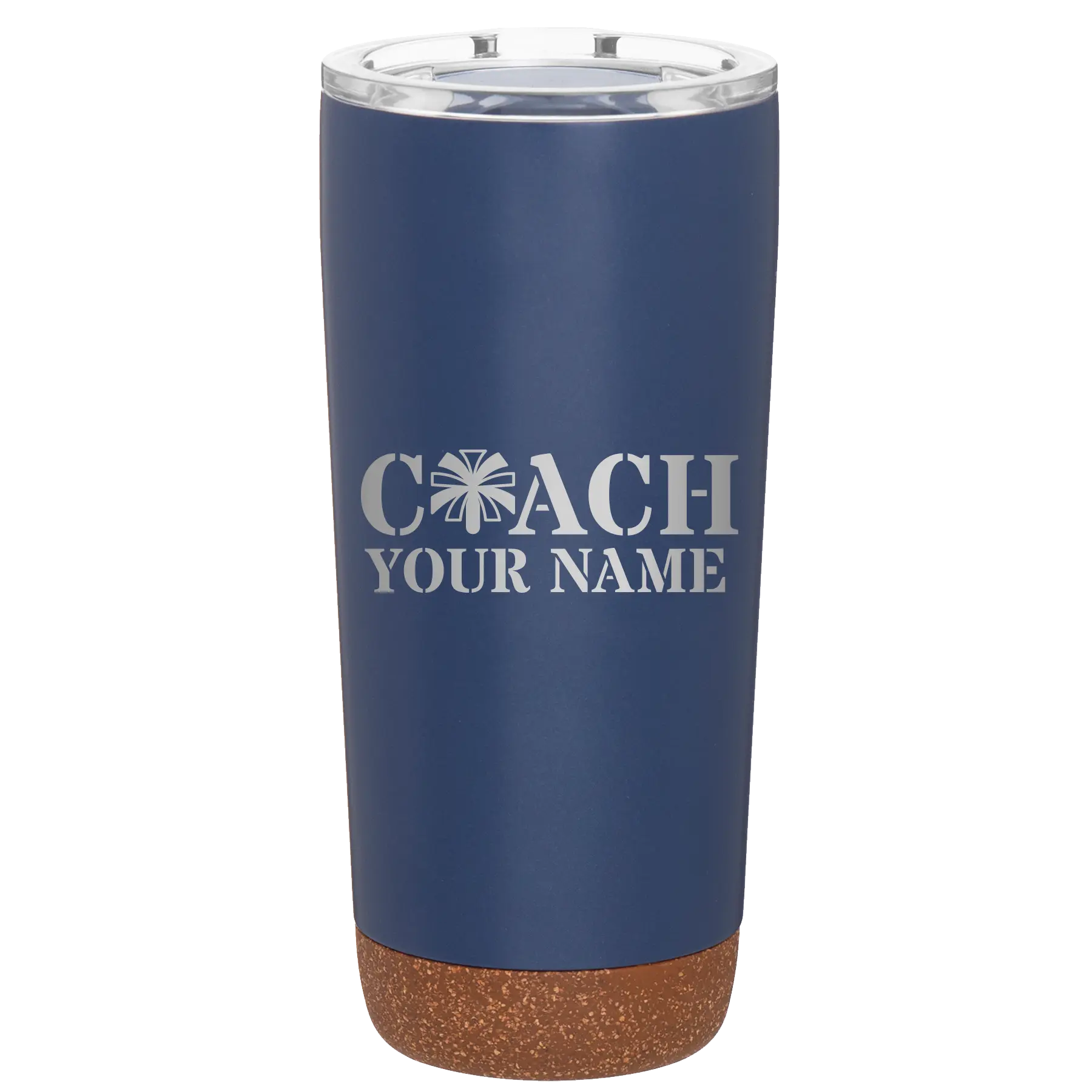 Personalized constellation 20 oz vacuum insulated tumbler with 'Coach Cheer' design