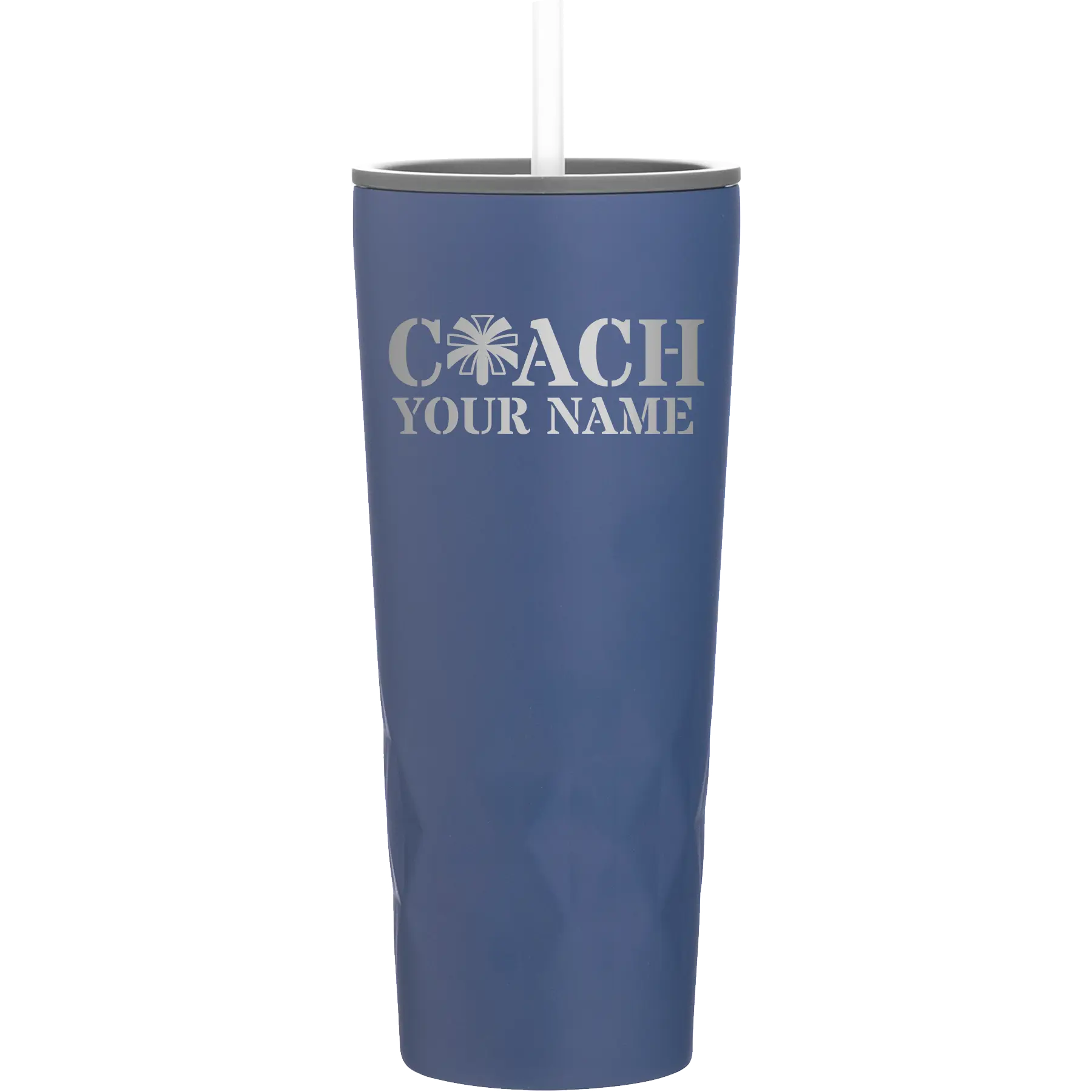 Personalized constellation 20 oz vacuum insulated tumbler with 'Coach Cheer' design