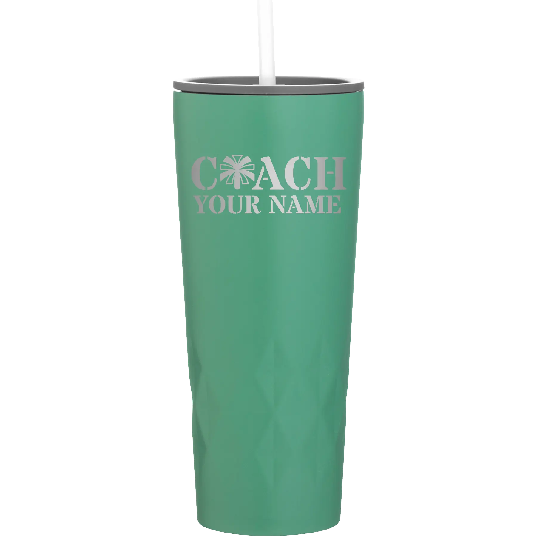 Personalized forage 20 oz vacuum insulated tumbler with 'Coach Cheer' design