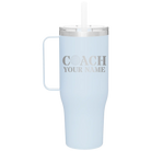 Personalized landfall 40 oz vacuum insulated tumbler mug with 'Coach Golf' design