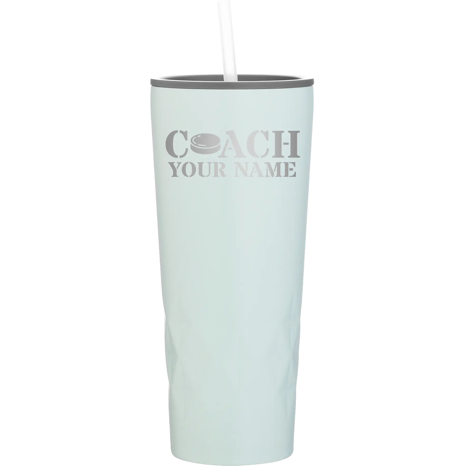 Personalized meadow 20 oz vacuum insulated tumbler with 'Coach Hockey' design
