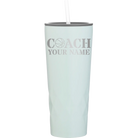 Personalized meadow 20 oz vacuum insulated tumbler with 'Coach Basketball' design