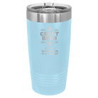 Laser etched light blue 20 oz vacuum insulated tumbler with 'Craft Beer' design