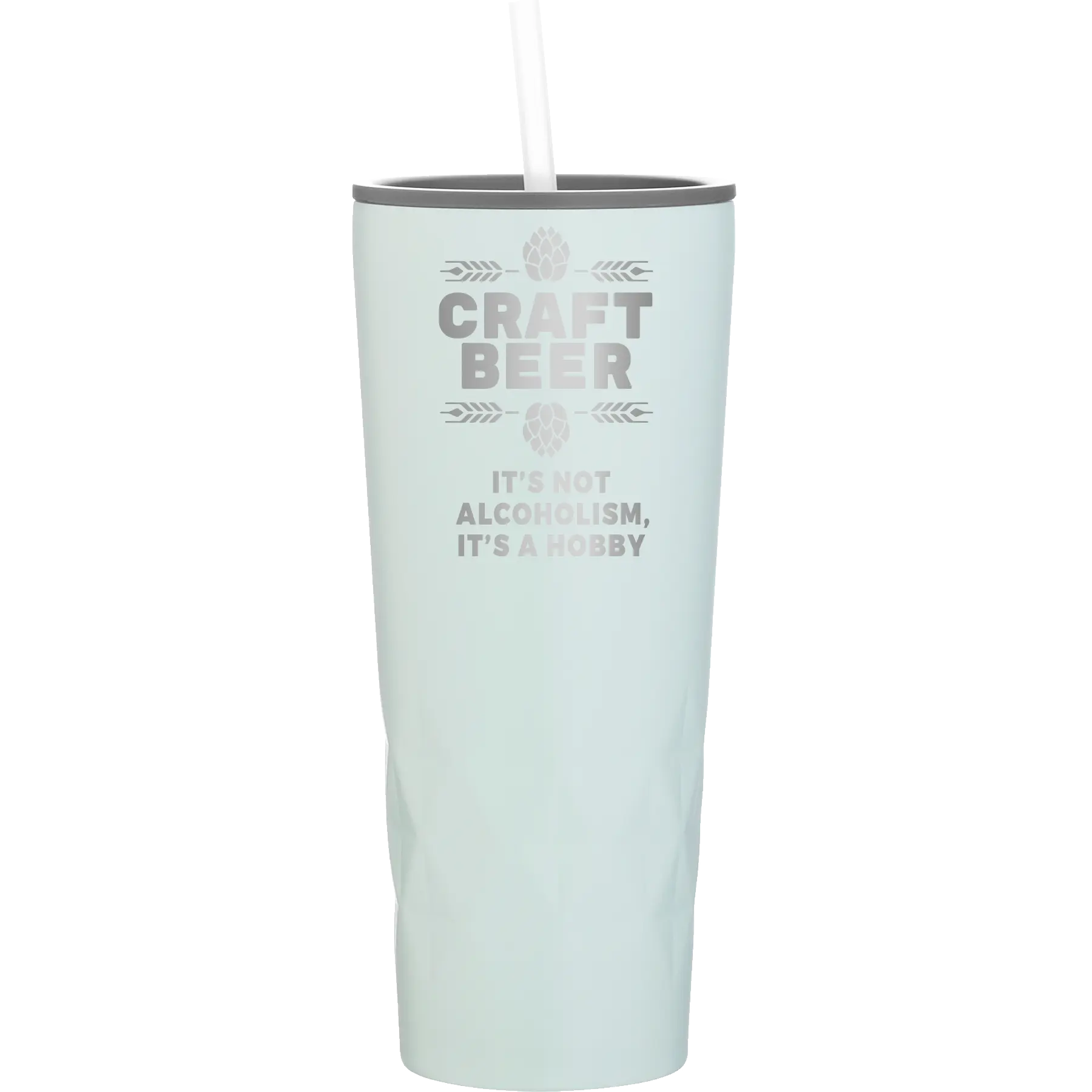 Laser etched meadow 20 oz vacuum insulated tumbler with 'Craft Beer' design