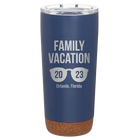 Personalized constellation 20 oz vacuum insulated tumbler with 'Family Vacation' design