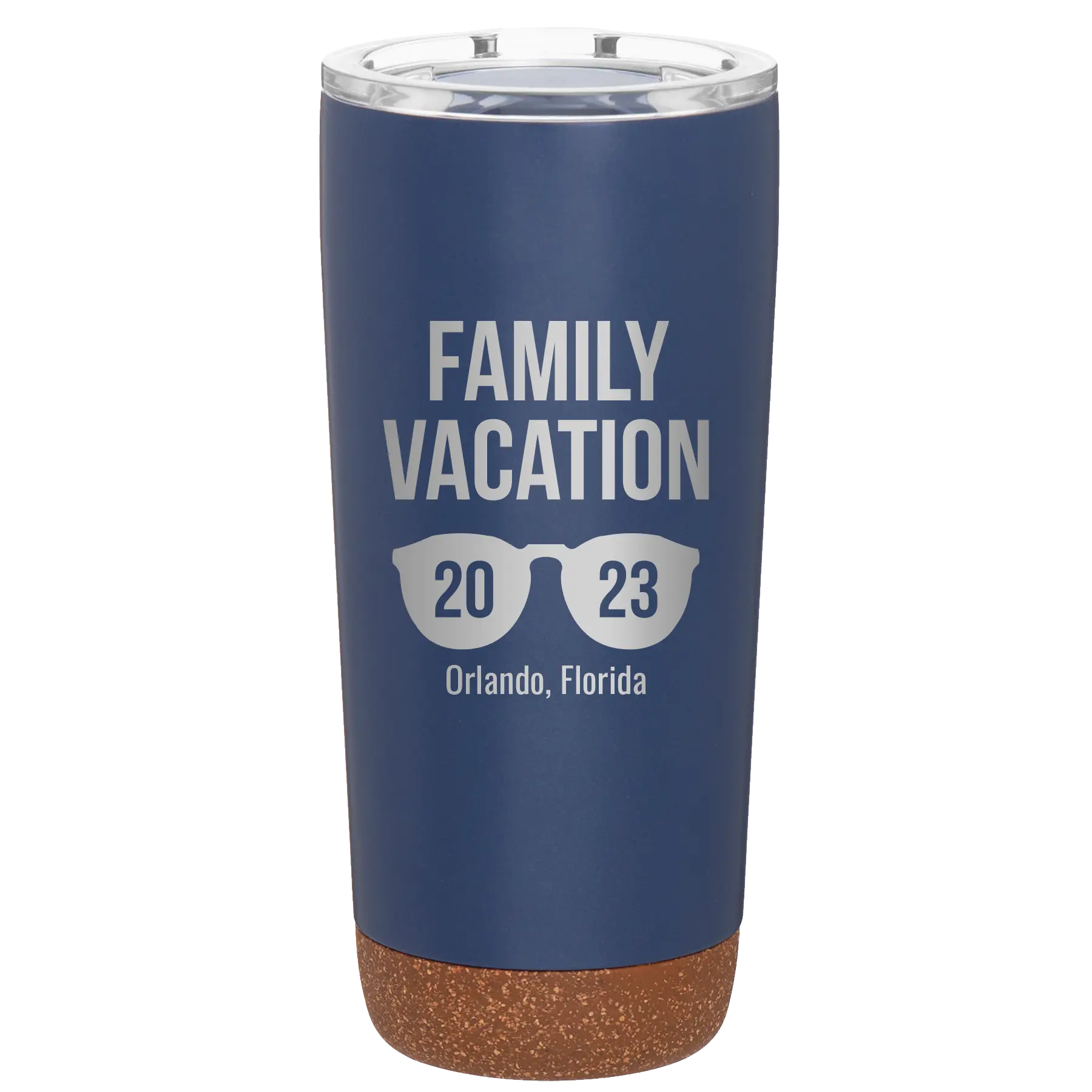 Personalized constellation 20 oz vacuum insulated tumbler with 'Family Vacation' design